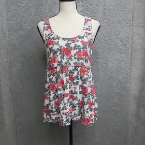 Kathryn Floral Babydoll Cami Tank Top Women S Pink Cottagecore Y2K Coquette